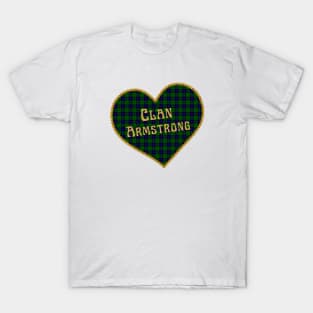 Clan Armstrong Tartan Heart T-Shirt